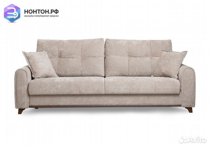 Диван книжка Плимут светло-бежевый / коричневый