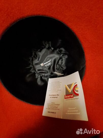 Шляпа женская фетр-велюр