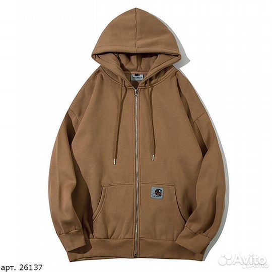 Зип худи Carhartt коричневое