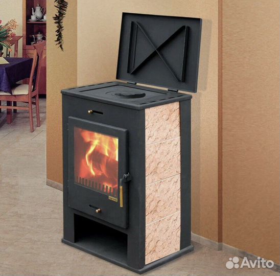 Печь-камин Охта с плитой