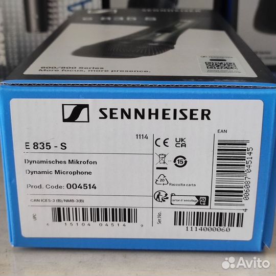 Вокальный микрофон Sennheiser E 835-S оригинал