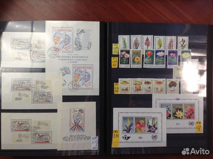 Зарубежные марки в альбоме 24 страницы