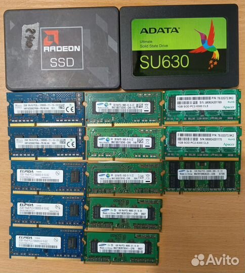 Лот оперативная память + неисправные SSD