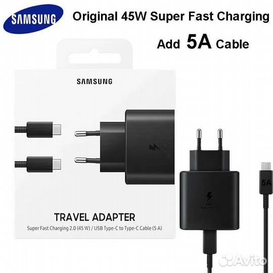 Samsung Блок 45W с кабелем 5 А