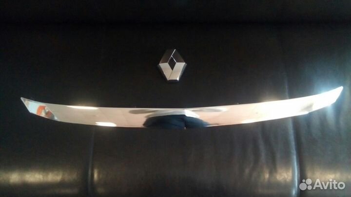 Накладка бампера рено логан хром запчасти logan