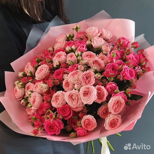 Цветы Розы Букеты из кустовых роз