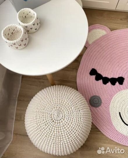 На заказ вяжу коврик мишка