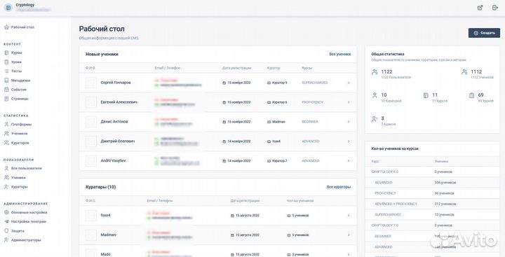 Создание, поддержка и доработка сайтов
