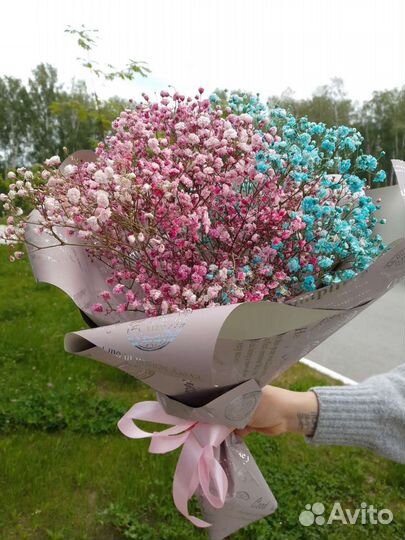 Букет цветов из гипсофилы, доставка