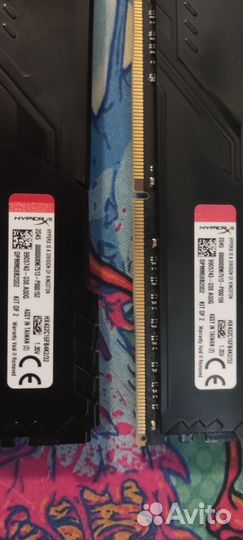 Оперативная память Kingston HyperX fury 2x16gb, бу