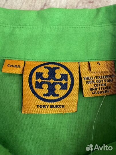 Зеленая рубашка от премиум бренда Tory Burch S