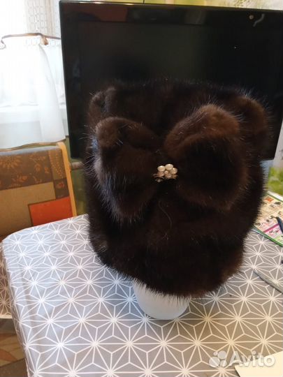 Шапка зимняя норковая женская