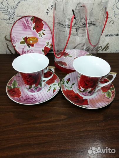 Сервиз чайный, кофейный 2шт разные