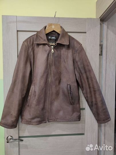Кожаная куртка мужская коричневая K-Camel