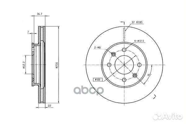Диск тормозной перед. huyndai Solaris II / KIA
