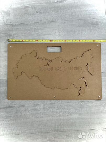 Карта Копилка для пивных крышек Сувенир 63 на 40