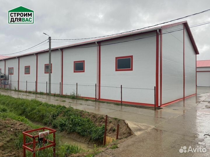 Быстровозводимый ангар из сендвич панелей