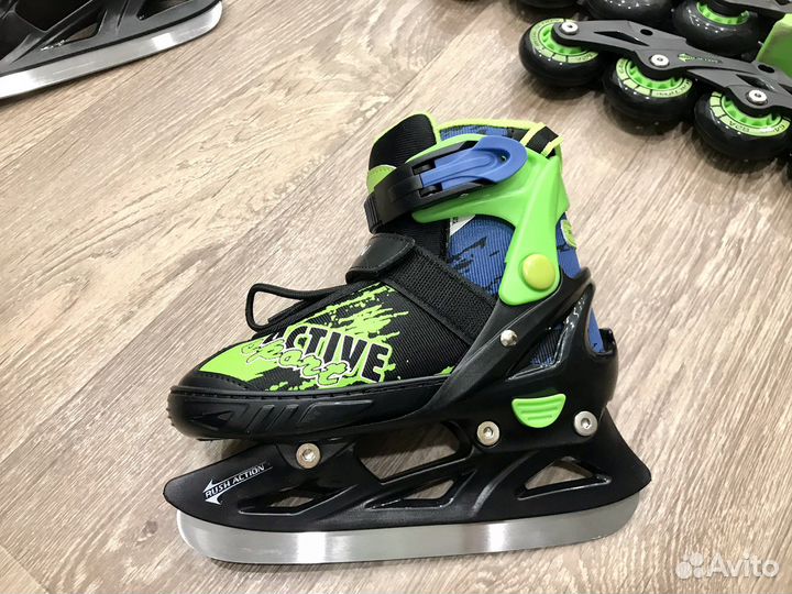 Коньки раздвижные 2 в 1, размер 29-32
