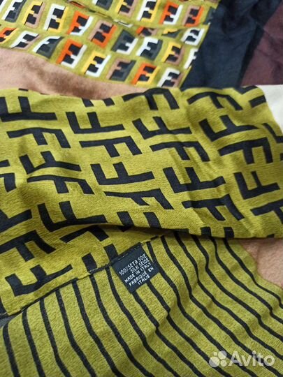 Палантины шелковые fendi и etro италия