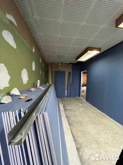 Монтаж перегородок из гипсокартона, короба из гипс