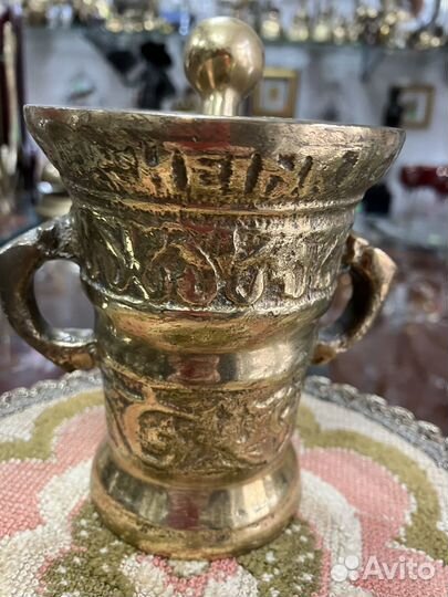 Ступка с пестиком бронза