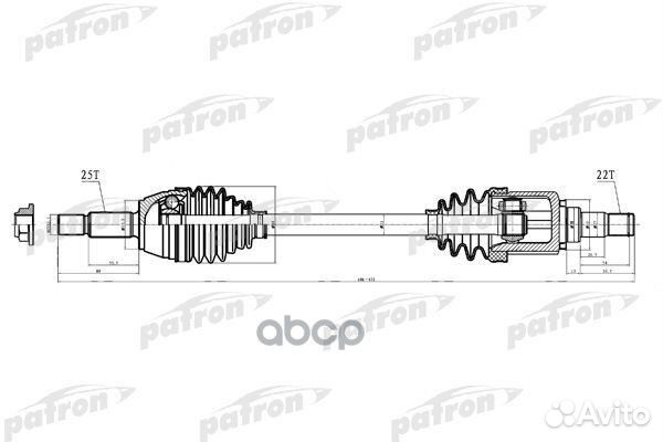 Полуось PDS0221 patron