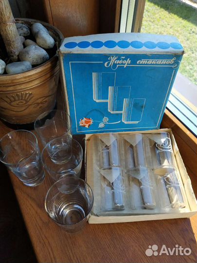 Ваза. Стаканы. Стопки. молочная бутылка СССР