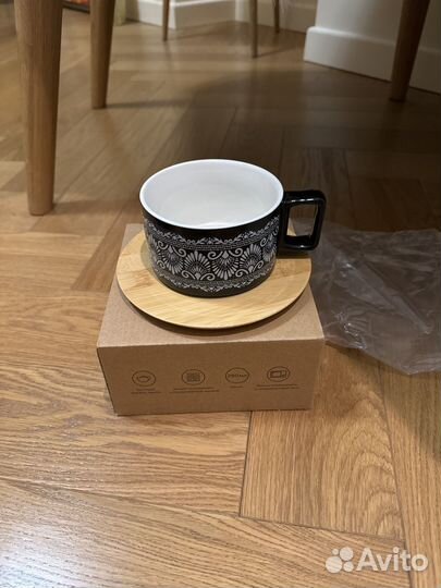 Кружка с блюдцем чайная пара