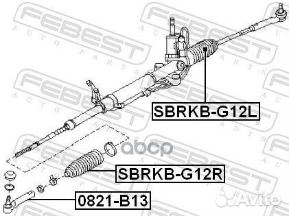 Пыльник рулевой рейки sbrkbg12L Febest