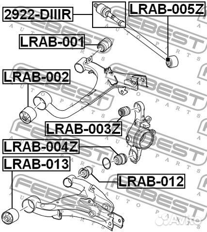 Сайлентблок задней цапфы