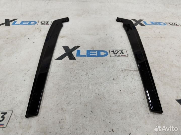 Комплект сплиттеры элероны по бокам BMW G30 глянец