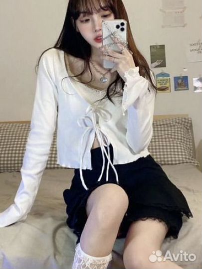 Кофта на завязках y2k