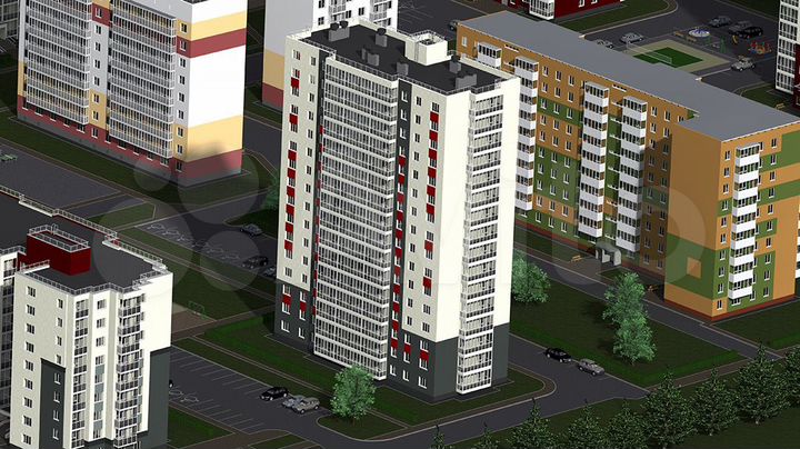 2-к. квартира, 53,5 м², 3/16 эт.