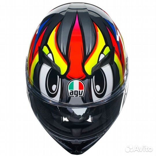 Мотошлем AGV K-3 Birdy 2.0 Grey/Yellow/Red