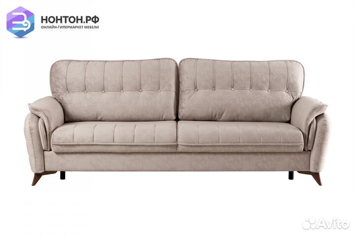 Диван тик-так Дорис серо-бежевый