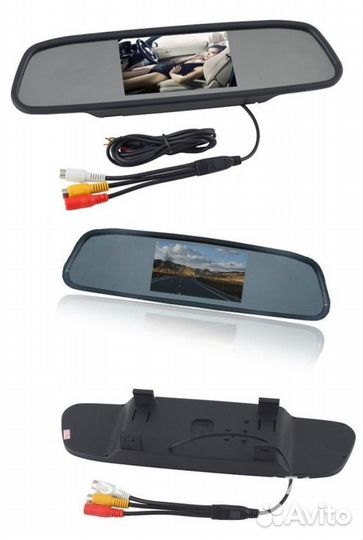 Зеркало заднего вида с монитором 4.3