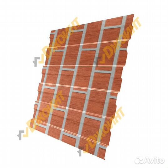 Профнастил С-8 0,4 Printech Red Brick (Красный кир