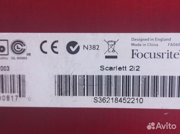 Звуковая карта focusrite scarlett 2i2