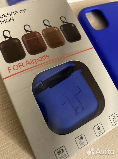 Набор чехол на айфон, ремешок на apple watch, чехо