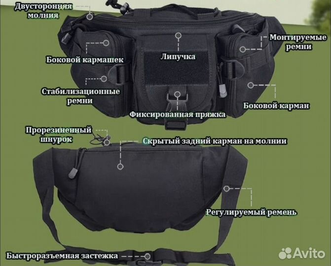 Тактическая поясная сумка