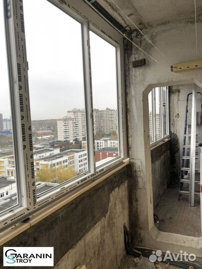 Остекление и отделка балконов под ключ