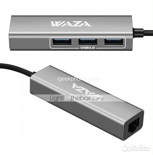 Waza 4in1 usb 3.0 type-c хаб