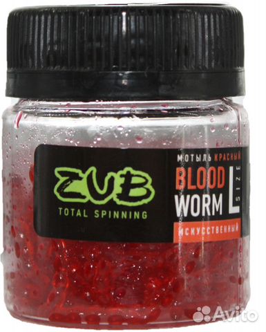 Мотыль ZUB искусственный красный L