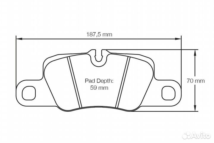 Pagid Колодки тормозные Porsche задние, состав RSC