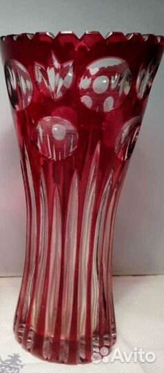 Ваза для цветов хрусталь цветной хрусталь