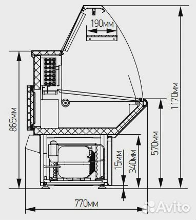 Холодильная витрина Нова вхсн-1,5