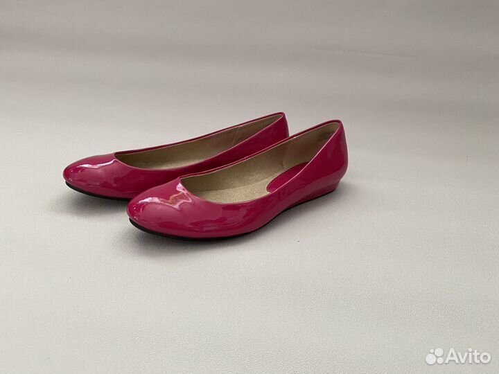 Новые балетки розовые колье бусы ретро