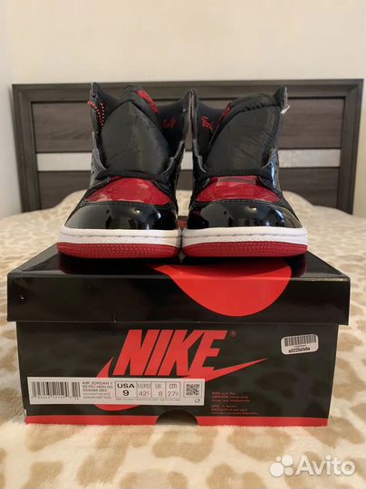 Nike air jordan 1 high og patent bred оригинал