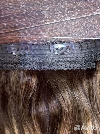 Накладка-Волосы на заколках натуральные