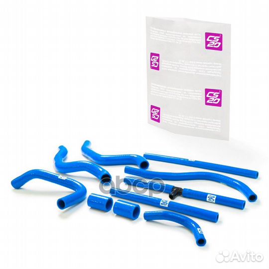 Патрубки двигателя ваз 2110-2111 силикон синий